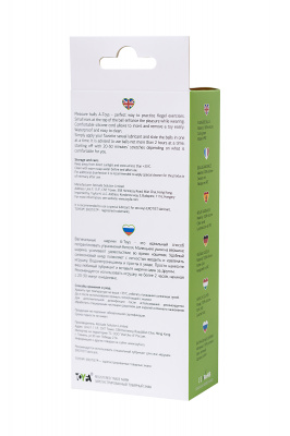 Вагинальные шарики A-Toys by TOYFA, силикон, зеленый, Ø 2,7 см арт. 764016