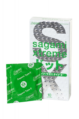 Презервативы Sagami, xtreme, type-e, латекс, 18,5 см, 5,2 см, 10 шт. арт. 719/1