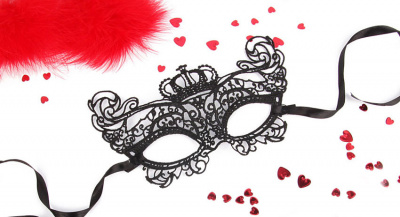 МАСКА АЖУРНАЯ "ЭЛИЗАБЕТ" цвет чёрный, текстиль арт. EE-20351 арт. EE-20351