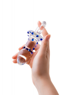 Анальная втулка Sexus Glass, стекло, прозрачная, 14 см, Ø 3,5 см арт. 912064
