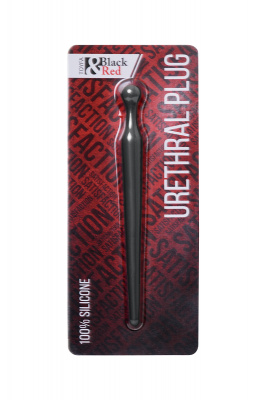 Уретральный плаг Black & Red by TOYFA, силикон, черный, 10 см арт. 901409-5