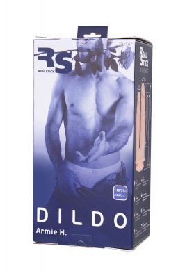 Фаллоимитатор для двойного проникновения RealStick Silicone Armie H, сайлекспан, телесный, 19 см арт. 9420014