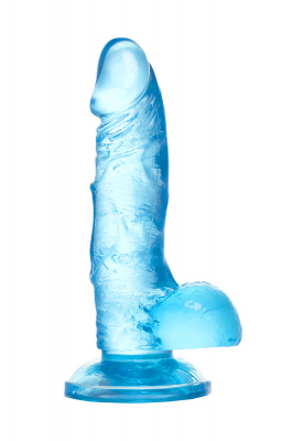 Реалистичный фаллоимитатор A-Toys by TOYFA Indy, TPE, голубой, 15,8 см арт. 762007