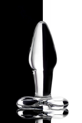 Анальная втулка Sexus Glass, стекло, прозрачная, 10,5 см, Ø 3,5 см арт. 912131