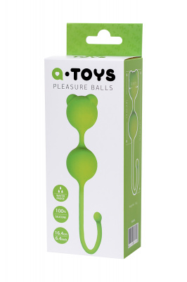 Вагинальные шарики A-Toys by TOYFA, силикон, зеленый, Ø 2,7 см арт. 764016