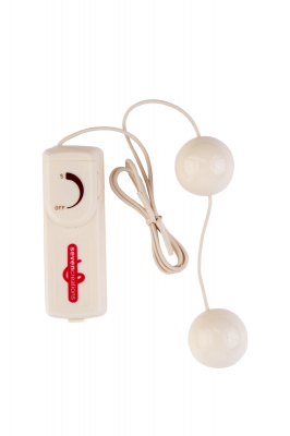 Вагинальные шарики Dream Toys с вибрацией, белые, Ø3,5 см арт. 50248