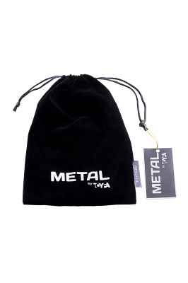 Анальная втулка TOYFA Metal, маленькая, металл+искусственный мех, серебряная, 10 см арт. 712025-9