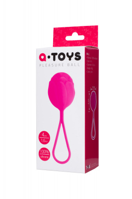 Вагинальный шарик TOYFA A-toys силиконовый, розовый, Ø3,5 см арт. 764002