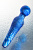 Двусторонний фаллоимитатор Sexus Glass, стекло, синий, 17 см арт. 912150