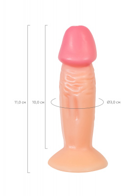 Реалистичный фаллоимитатор RealStick Nude Vere, PVC, телесный, 11 см арт. 582017
