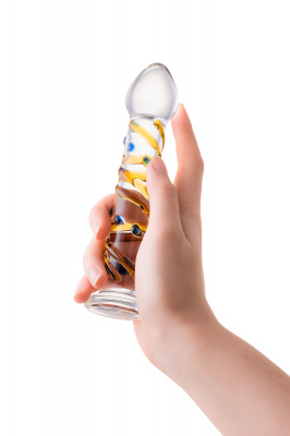 Нереалистичный фаллоимитатор Sexus Glass, стекло, прозрачный, 17,5 см арт. 912093