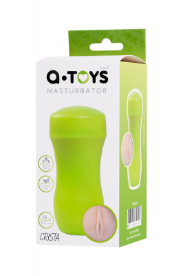 Мастурбатор TOYFA  A-Toys Crista, вагина, TPE, зеленый, 14 см арт. 763006