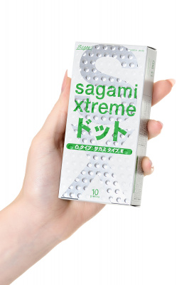Презервативы Sagami, xtreme, type-e, латекс, 18,5 см, 5,2 см, 10 шт. арт. 719/1