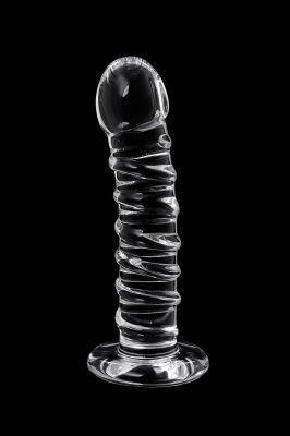 Нереалистичный фаллоимитатор Sexus Glass, стекло, прозрачный, 16 см арт. 912179