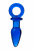 Анальная втулка Sexus Glass, стекло, синяя, 14 см, Ø 3,5 см арт. 912252