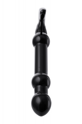 Нереалистичный фаллоимитатор Sexus Glass, стекло, чёрный, 19 см арт. 912235