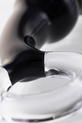 Стимулятор простаты Sexus Glass, стекло, чёрный, 17 см арт. 912238