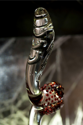 Нереалистичный фаллоимитатор Sexus Glass, стекло, прозрачный, 17,5 см арт. 912039