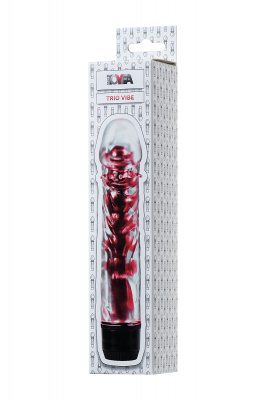 Вибратор TOYFA Trio Vibe, TPE, красный, 15,5см арт. 885110-9