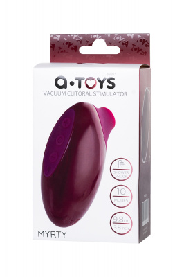Вакуумный стимулятор клитора TOYFA A-Toys Myrty, бордовый, 9,8 см арт. 761060