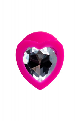 Анальная втулка ToDo by Toyfa Diamond Heart, силикон, розовая, 8 см, Ø 3 см арт. 357025