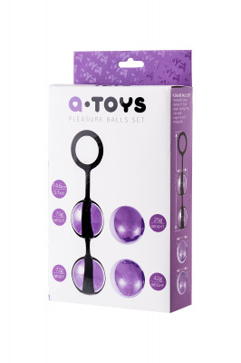 Набор вагинальных шариков TOYFA A-toys, ABS пластик+силикон, фиолетовый, 14,6 см. арт. 764006