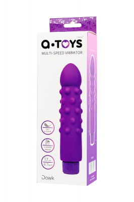 Нереалистичный вибратор TOYFA A-Toys  , Силикон, Фиолетовый, 17 см арт. 761026
