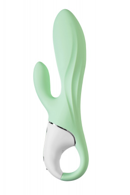 Нереалистичный вибратор Satisfyer Air Pump Bunny 5, силикон, зеленый, 15 см. арт. J2018-257