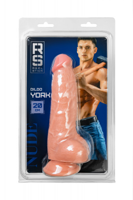 Реалистичный фаллоимитатор RealStick Nude York, PVC, телесный, 20 см арт. 582023