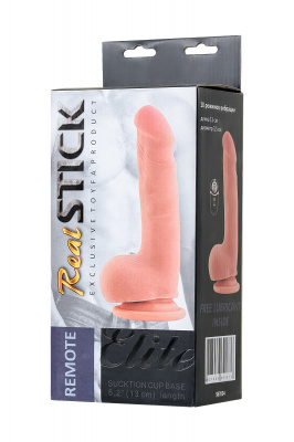 Реалистичный вибратор TOYFA RealStick Elite Vibro, TPR, телесный, 10 режимов вибрации, 18,5 см арт. 987004