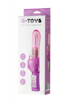 Вибратор с клиторальным стимулятором TOYFA A-Toys High-Tech fantasy, TPE, фиолетовый, 22,4 см арт. 761032