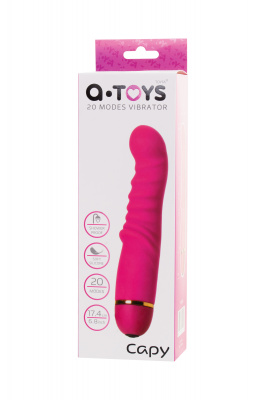 Нереалистичный вибратор A-Toys by TOYFA Capy, 20 режимов вибрации, силикон, розовый, 17,4 см, Ø 3,4 арт. 761052