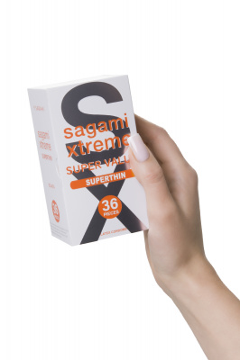 Презервативы Sagami, xtreme, 0.04, латекс, 19 см, 5,4 см, 36 шт. арт. 752/1