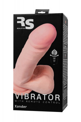 Вибратор с пультом ДУ TOYFA RealStick Elite Vibro, TPR, телесный, 10 режимов вибрации, 20 см арт. 987002