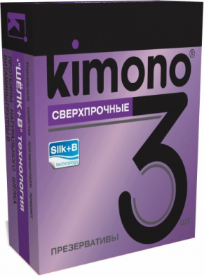 ПРЕЗЕРВАТИВЫ KIMONO (сверхпрочные) 3 шт. арт. СВЕРХПРОЧНЫЕ