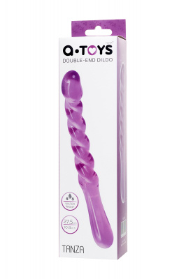 Двусторонний фаллоимитатор A-Toys by TOYFA Tanza, TPE, фиолетовый, 27,5 см арт. 762009