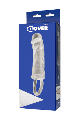 Насадка ToyFa XLover Increase+ для увеличения размера, с кольцом,  TPE, прозрачная, 14 см арт. 74801