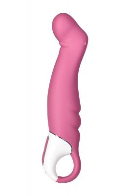 Нереалистичный вибратор Satisfyer Vibes Petting Hippo, силикон, красный, 22,9 см. арт. EE73-874-1017