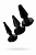 Набор втулок анальных Seven Creations, 3 шт, TPR, черные арт. 19-54BLK-BX