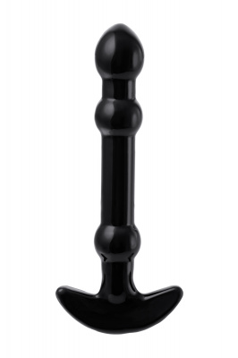 Нереалистичный фаллоимитатор Sexus Glass, стекло, чёрный, 19 см арт. 912235
