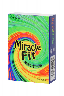 Презервативы Sagami, miracle fit, латекс, 18,5 см, 5,2 см, 5 шт. арт. 717/1