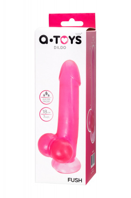 Реалистичный фаллоимитатор A-Toys by TOYFA Fush, TPE, розовый, 18 см арт. 762006