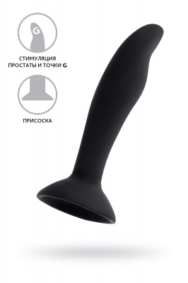 Анальная втулка A-Toys by TOYFA Stroft, силикон, черный, 10,5 см арт. 761323