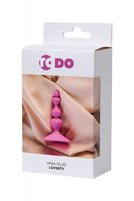Анальная втулка ToDo by Toyfa Loverty, силикон, розовая, 8 см, Ø 2,3 см арт. 357002