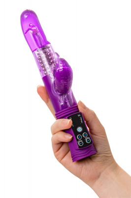 Вибратор с клиторальным стимулятором TOYFA A-Toys  , TPR, Фиолетовый, 22,5 см арт. 765011