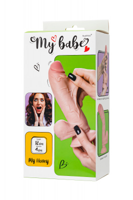 Реалистичный фаллоимитатор My Babe My Honey, TPE, телесный, 18 см арт. 583005