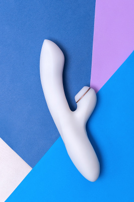 Вибратор Satisfyer Pro G-Spot Rabbit, с вакуум-волновым бесконтактным стимулятором, силикон, белый, 