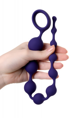 Анальная цепочка ToDo by Toyfa Grape, силикон, фиолетовая, 35 см, Ø 2,7 см арт. 356005