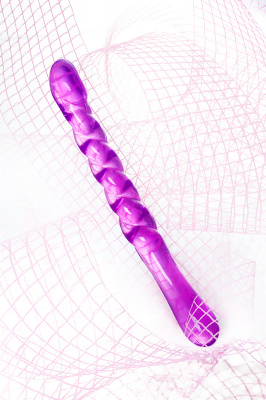 Двусторонний фаллоимитатор A-Toys by TOYFA Tanza, TPE, фиолетовый, 27,5 см арт. 762009