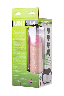 Страпон на креплении LoveToy UNI strap 7'' Harness best of all с вибрацией арт. 532313